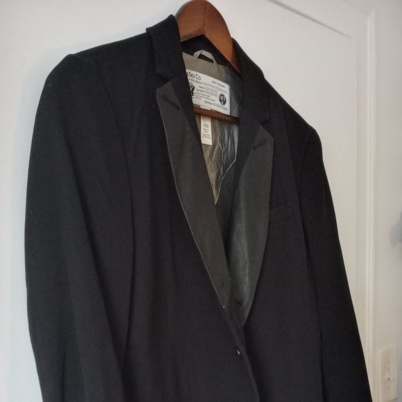 DIESEL - Leather collar blazer- Sz L - Picture 2 of 13